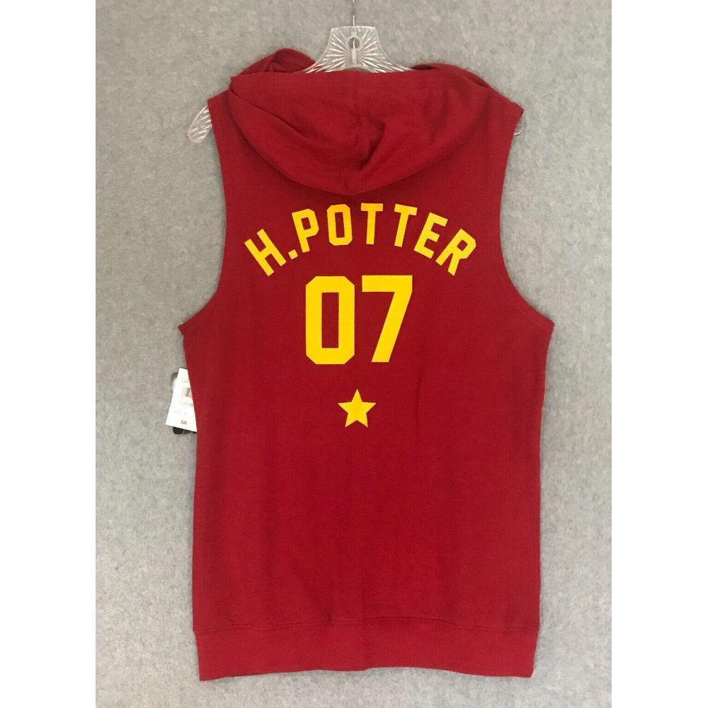 NEW! Harry Potter Quidditch #07 Hoodie Youth Junior‎ XL (16) Maroon Sleeveless